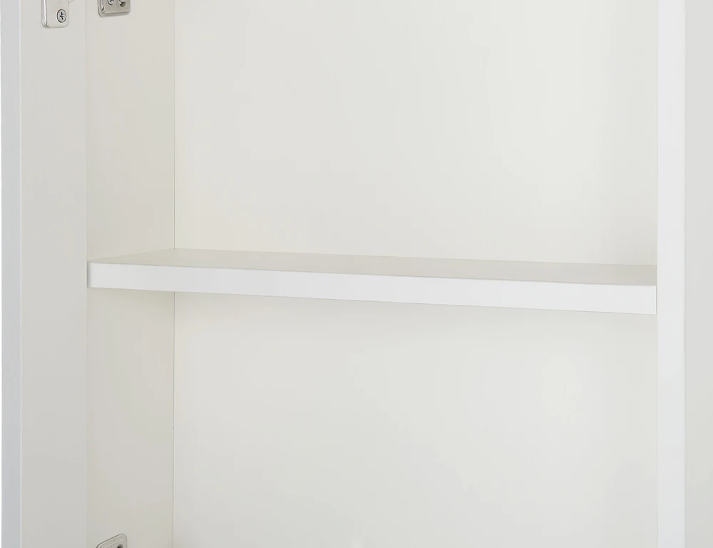 Beliani Pakabinama vonios kambario spintelė su veidrodžiu PRIMAVERA 40 cm 60 cm balta