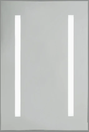 Beliani Pakabinama vonios kambario spintelė su LED veidrodžiu CAMERON 40 cm 60 cm Balta
