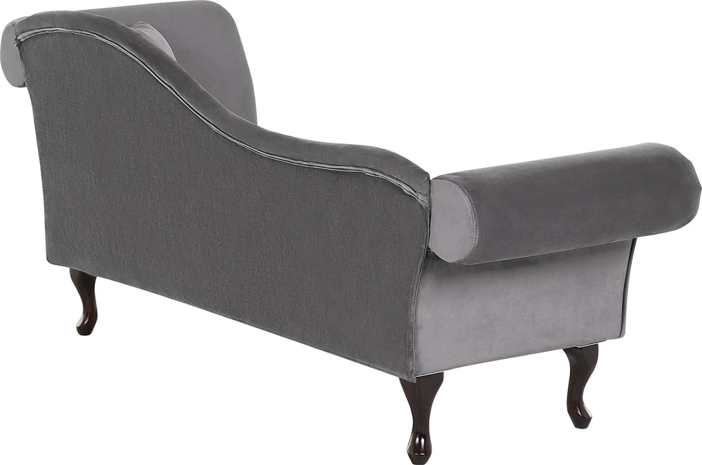 Sofa Beliani Dešininis gultas LATTES veliūrinis pilkas