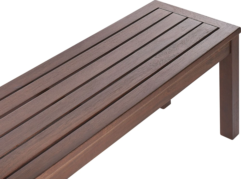 Beliani Sodo suoliukas TUSCANIA 160 cm, eukalipto mediena, tamsiai rudas