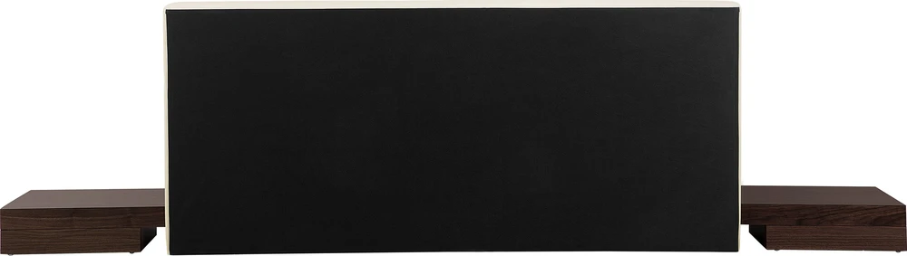 Beliani Vandens lova iš dirbtinės odos ZEN 160 x 200 cm, tamsaus uosio spalvos