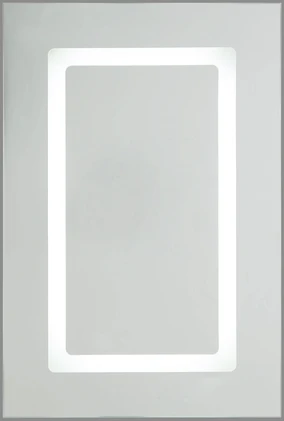 Beliani Pakabinama vonios kambario spintelė su LED veidrodžiu CONDOR 40 cm 60 cm balta