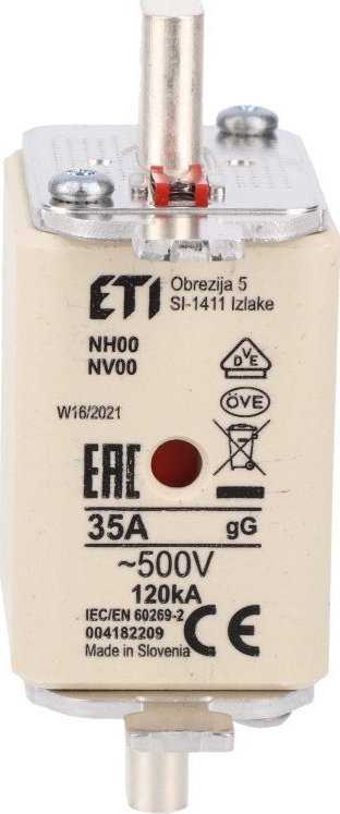 Shumee ETI NH00 GG 35A/500V KONTAKTAI COMBI