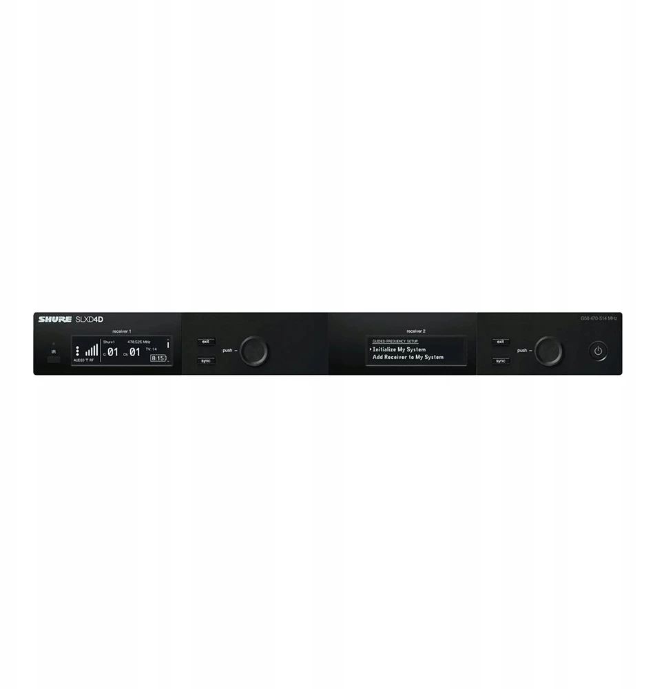 Shure SLXD24DE/SM58-G59 – dviejų kanalų skaitmeninė belaidė sistema su dviem siųstuvais/rankiniais mikrofonais (470–514 MHz)