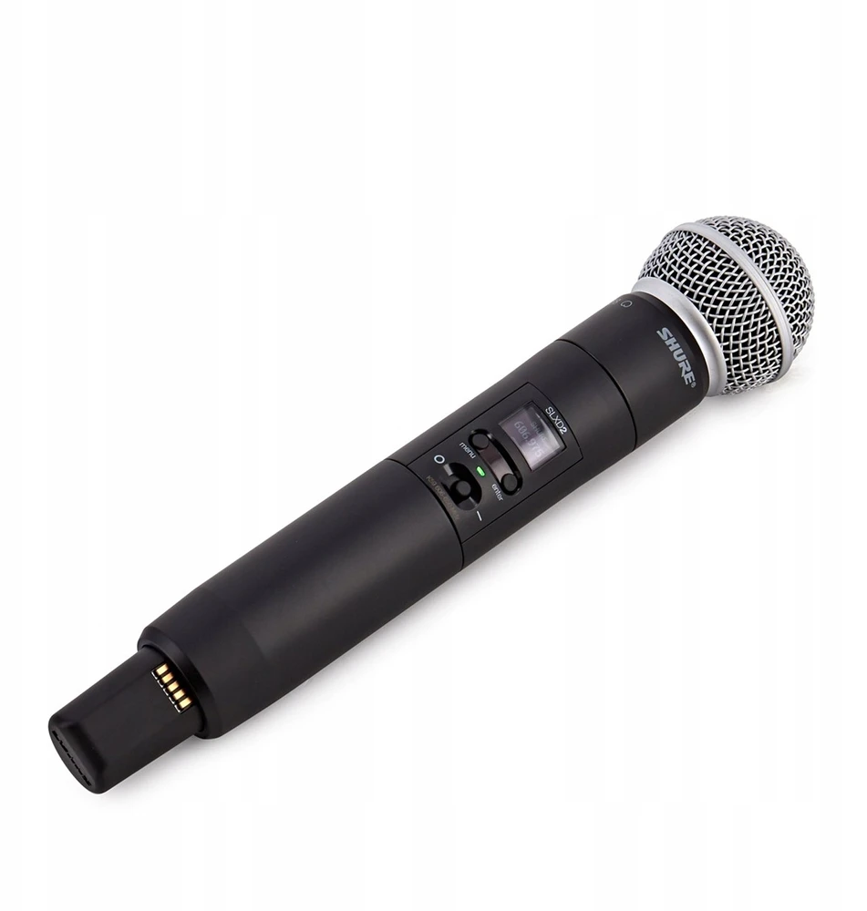 Shure SLXD24DE/SM58-G59 – dviejų kanalų skaitmeninė belaidė sistema su dviem siųstuvais/rankiniais mikrofonais (470–514 MHz)