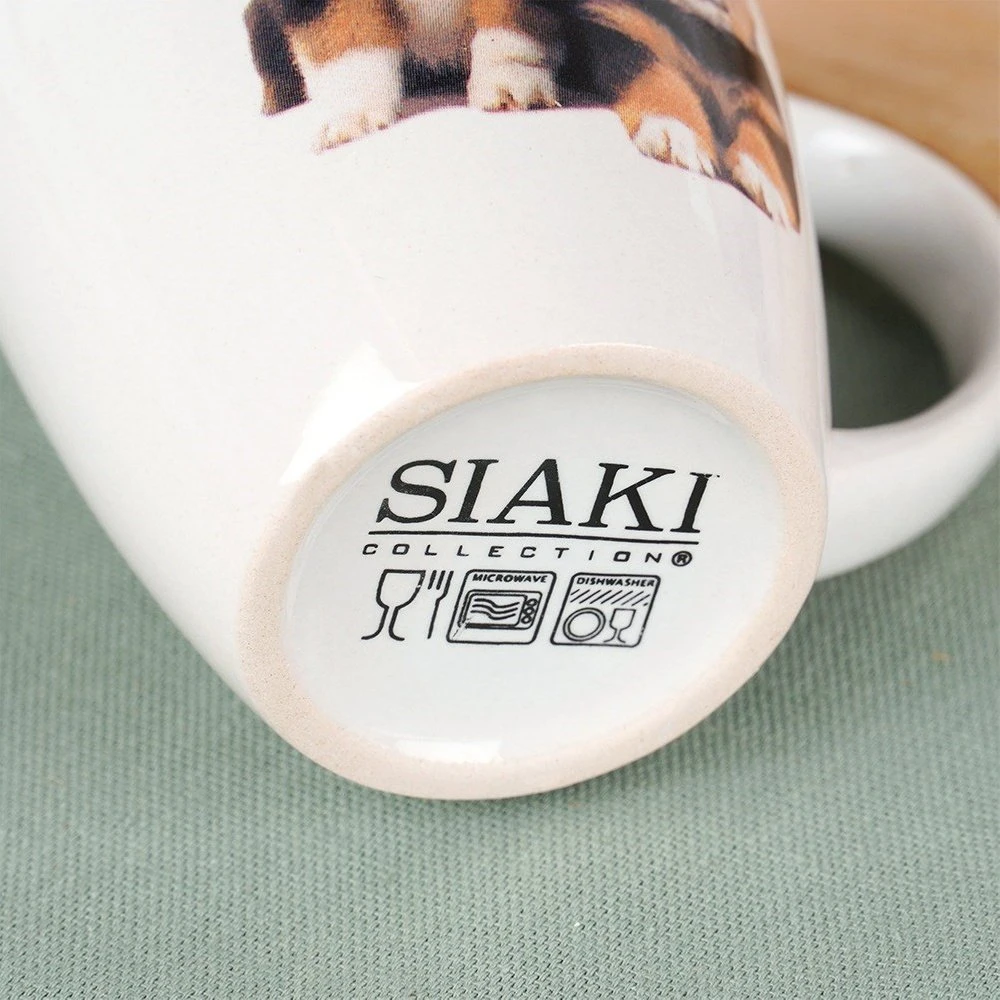 Siaki Collection Keramikinės puodeliai 220 ml, 3 vnt. su šuniuko motyvu