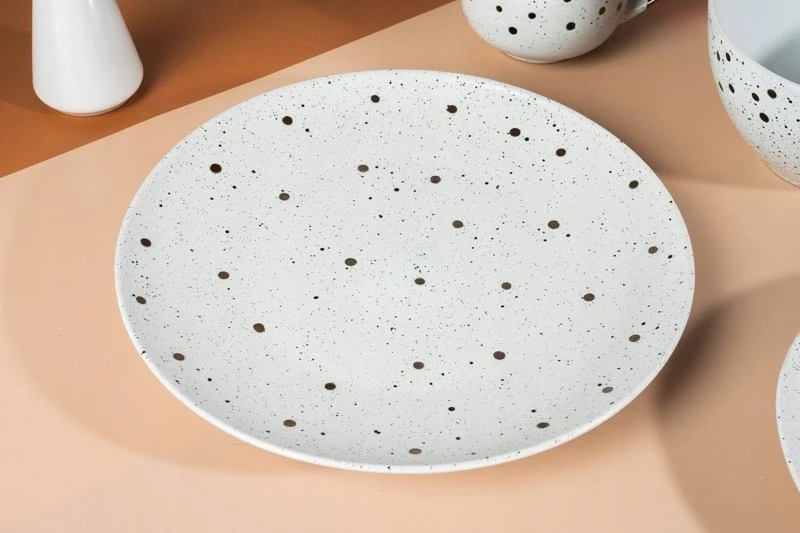 Siaki Collection Siaki Keraminė lėkštė 26.5 cm Baltos spalvos su auksinėmis detalėmis