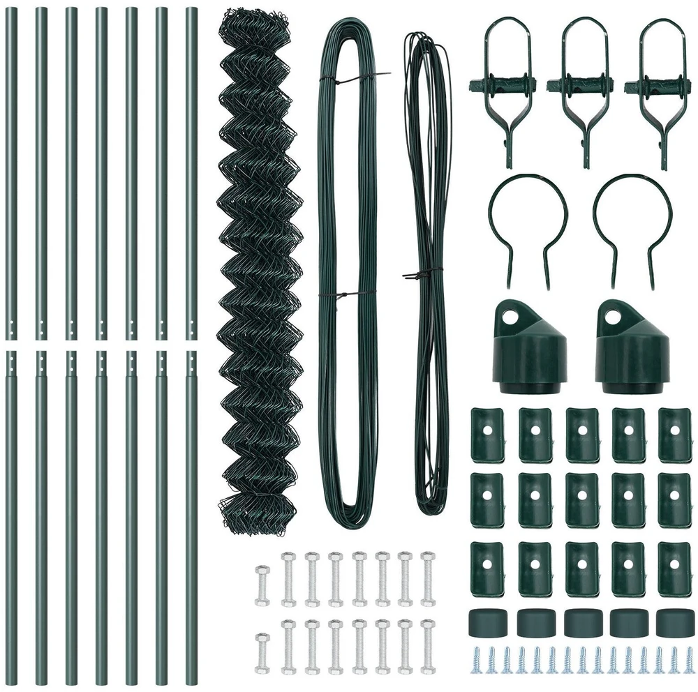 Grandinės tvoros tvirtinimas 10 x 1,6 m PVC dengtas plienas