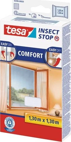 Tesa Tinklelis nuo vabzdžių langui Comfort baltas 1,3 m x 1,3 m