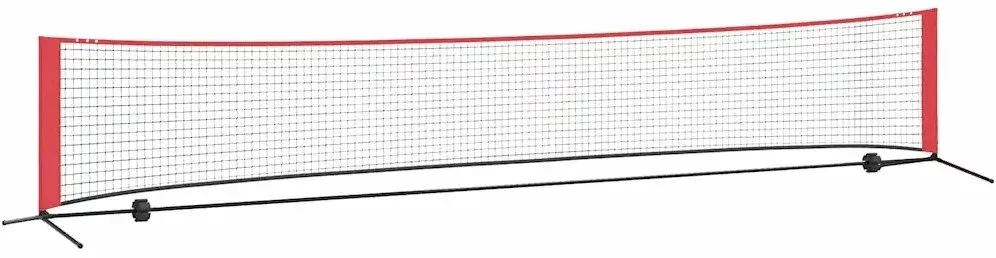 Teniso tinklas Juoda ir raudona 494,5 x 90 x 87 cm Poliesteris