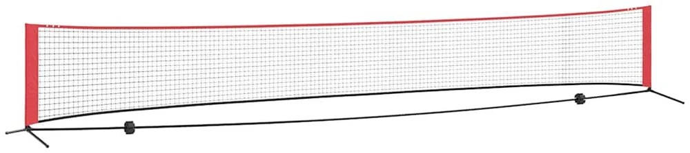 Teniso tinklas Juoda ir raudona 595 x 90,5 x 87 cm Poliesteris