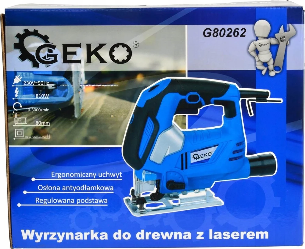 Siaurapjūklis Geko Medienos siaurapjūklis su lazeriu 810W (5)