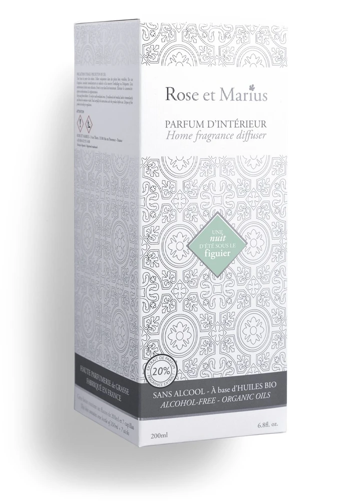 Rose et Marius Une Nuit D'ete Sous Les Figuiers Aroma Reed Diffuser, 200 ml