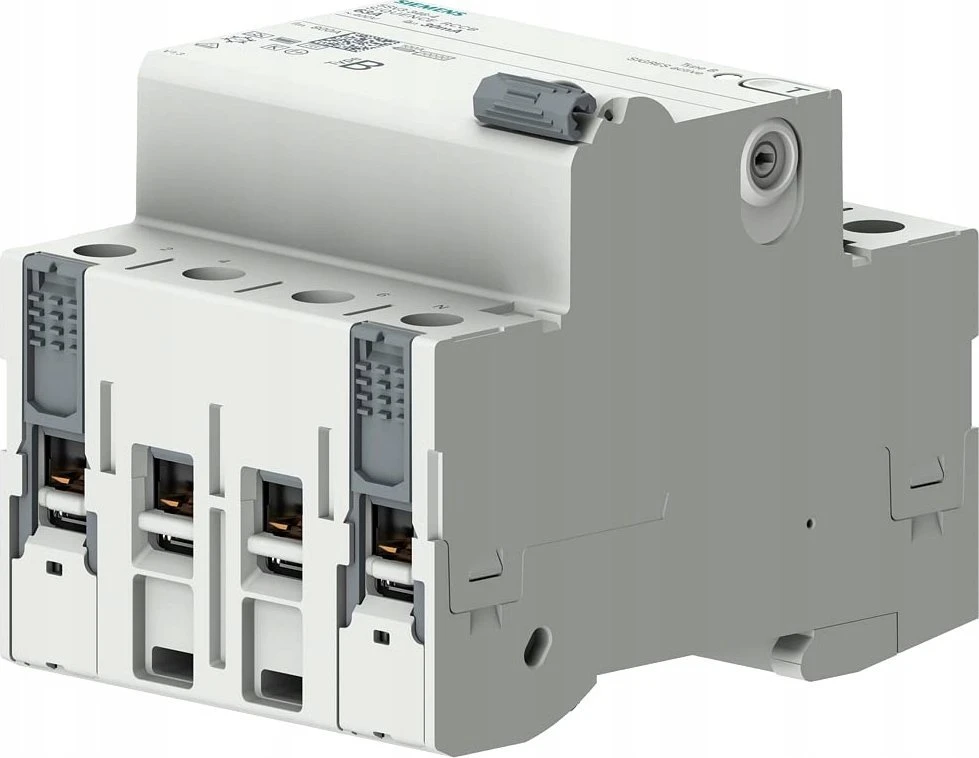 Siemens 3P+N B tipo liekamosios srovės grandinės pertraukiklis 63A 30mA 400V AC 5SV3346-4