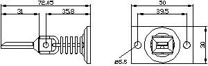 „Siemens“ valdymo klavišas jungikliams 3SE5312../3SE5322.. 3SE51../3SE52.. (3SE5000-0AV05)