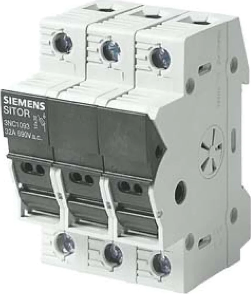 Siemens cilindrinis saugiklio jungiklis 3P 10x38mm 3NC1093