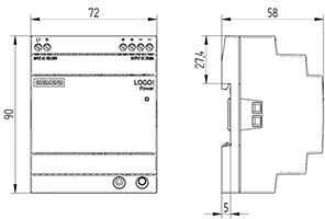 Siemens Maitinimo šaltinis stabilizowany 100-240V AC/24V DC/4A (6EP3333-6SB00-0AY0)