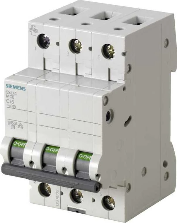Siemens 5SL4325-6 Grandinės pertraukiklis 3P B 25A 10kA AC 5SL4325-6