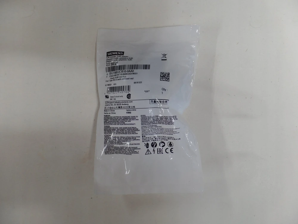 Siemens Lizdas RJ45 Cat.6 22 mm angai, plastikas, su užvalkalu IP65 SIRIUS ACT 3SU1900-0GB10-0AA0