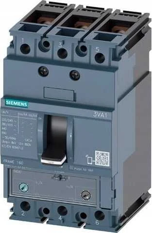 Siemens Maitinimo jungiklis 3P 160A Icu=55kA 415V AC išjungimo blokas TM240 LI varžtinės jungtys 3VA1116-5EF32-0AA0