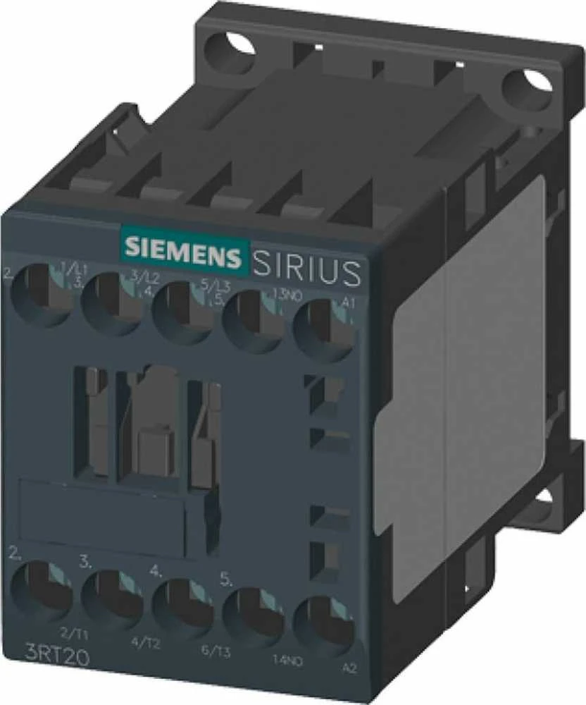 Siemens maitinimo kontaktorius 12A 3P 24V AC 0N 1R S00 3RT2017-1AB02