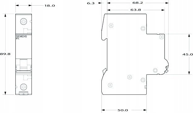Siemens 5TL1132-0 Modulinis jungiklio skyriklis 1P 32A 230V SENTRON 5TL1132-0