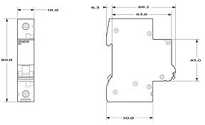 Siemens 5TL1140-0 Modulinis jungiklio skyriklis 40A 1P 230V 5TL1140-0