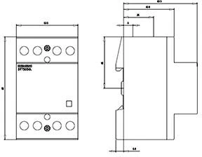 Siemens modulinis kontaktorius 63A 4NO 0R 230V AC (5TT5050-2)