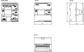 Siemens Modulis basic PLC CPU 1212C 8IN 6OUT+2IN analoginis 24V DC 75kB SIMATIC S7-1200 (6ES7212-1AE40-0XB0)