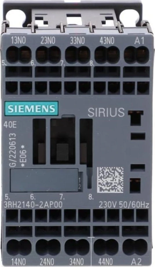 Siemens Pagalbinė relė S00 4Z AC 230V 50/60 Hz. spyruokliniai gnybtai 3RH2140-2AP00