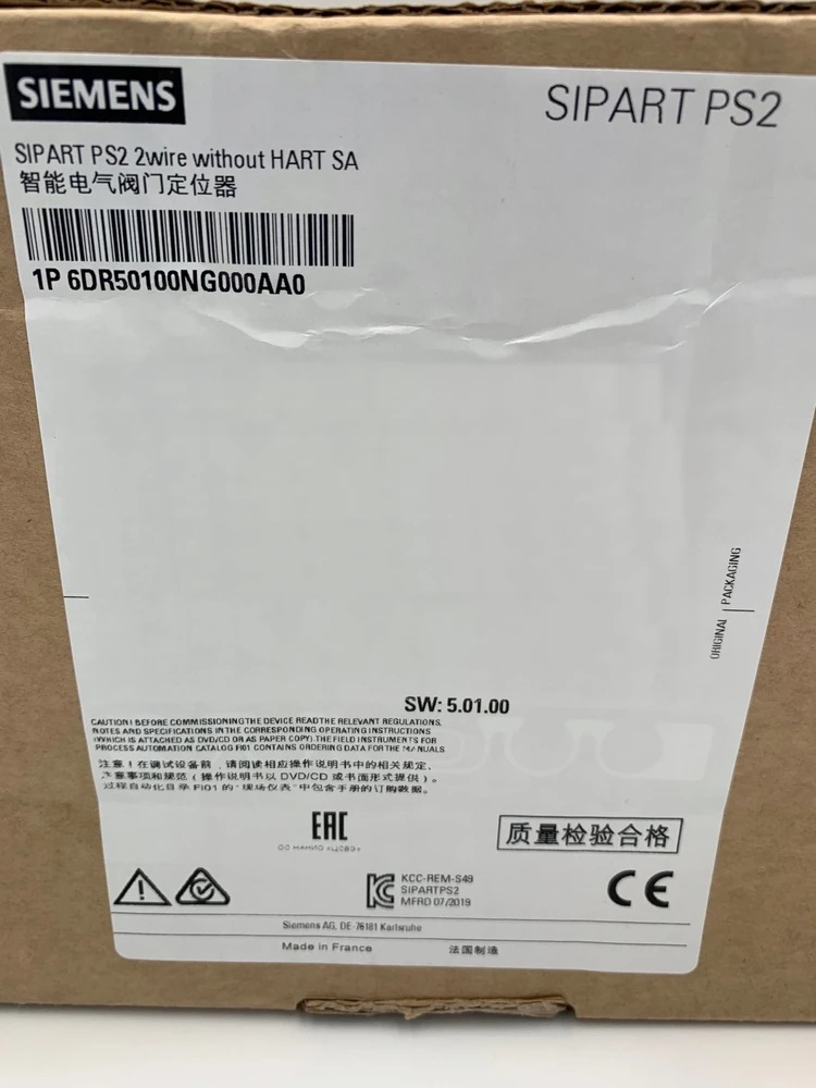 Siemens Pažangus padėties reguliatorius SIPART PS2 dviejų laidų IP65 18-35 V DC 4-20 mA 6DR5010-0NG00-0AA0
