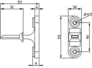 Siemens Platus vertikalus valdymo raktas ribiniams jungikliams (3SE5000-0AV02)