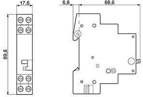 Siemens bistabilus relės jungiklis 1P 1Z 16A 230VAC (5TT4101-0)