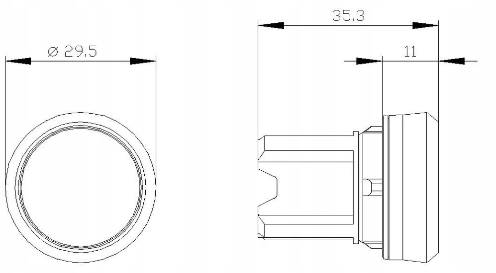 Siemens Button su pašvietimu 22mm permatomos medžiaga flat su samopowrotem SIRIUS ACT 3SU1001-0AB70-0AA0