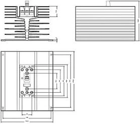Siemens Puslaidininkių juosta 50A 3P 4-30V DC 3RF24 (3RRR2450- 1AC45)