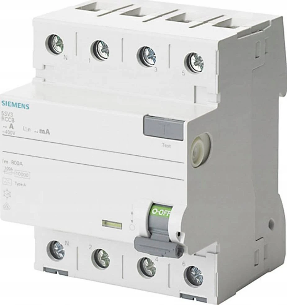 Siemens 5SV3342-6KL SENTRON 4P 25A Type A 0.03A 400V N-Left 5SV3342-6KL liekamosios srovės grandinės pertraukiklis