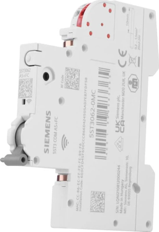 Siemens SENTRONcom WIFI pagalbinis kontaktas, tinkamas 5SY 5SL 5SP 5SV 5SU1 5ST3 serija leidžia nuotoliniu būdu valdyti 5ST3062-0MC