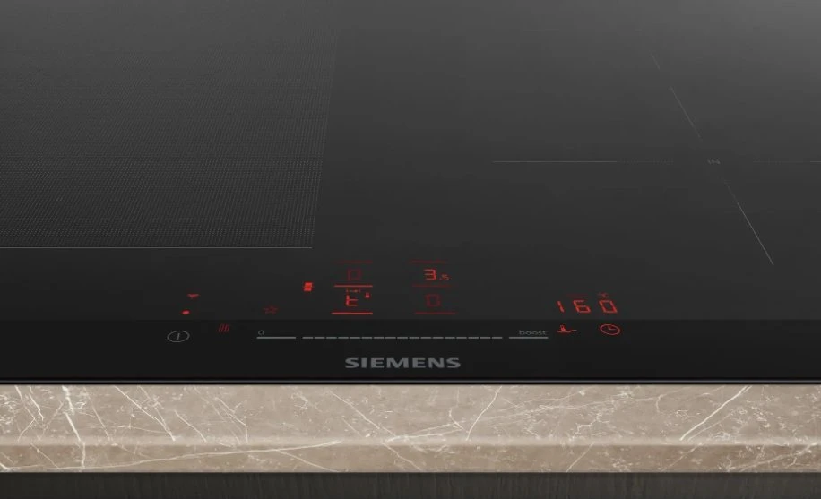 Siemens Siemens iQ700 EX675HEC1E šildymo plokštė, juoda, įmontuota, 60 cm, zoninė indukcinė kaitlentė, stiklo keramika, 4 zonos