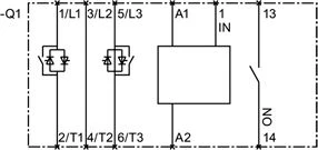 Siemens Švelnus paleidiklis, 3 fazių, 200–480 V kintamoji srovė, 25 A, 11 kW / 400 V, Uc = 110–230 V kintamoji / nuolatinė srovė, S0 (3RW3026-1BB14)