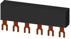 Siemens 3RV1915-1AB 3P šyna (6 moduliai), skirta 2 3RV1915-1AB automatiniams jungikliams