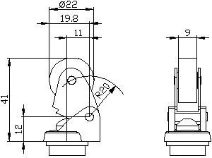 Siemens pavaros galvutė, velenas, plastikinis volas, svirtis (3SE5000-0AE01)
