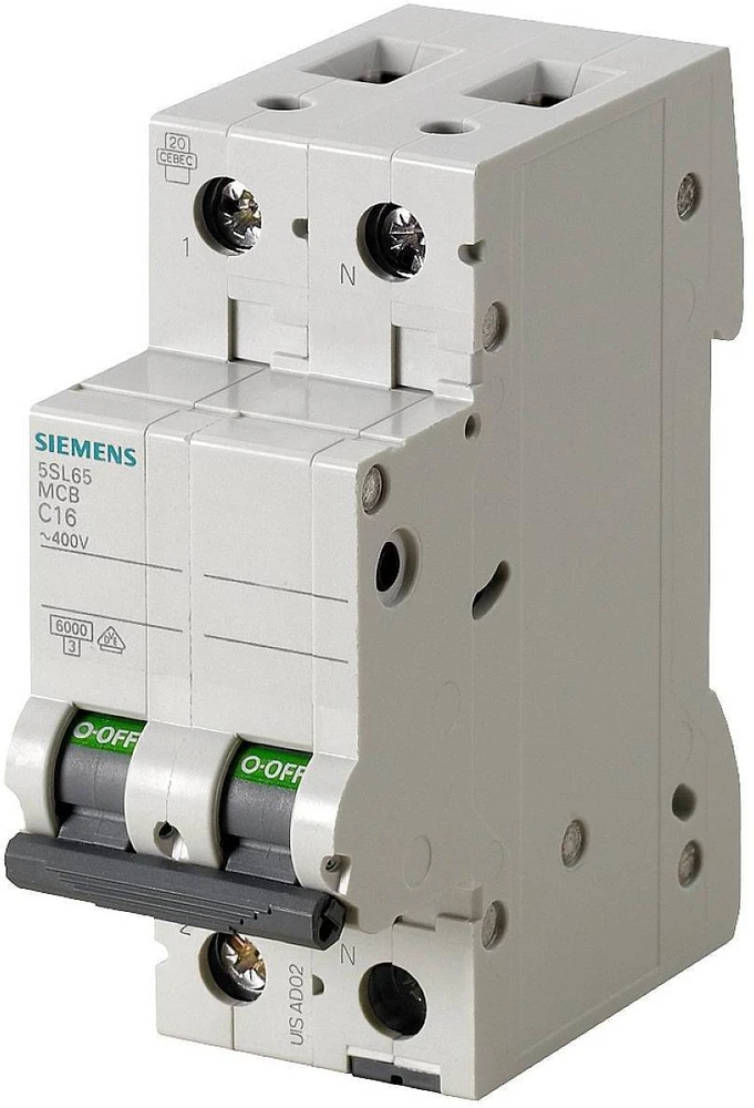 Siemens 5SL6516-7 Grandinės pertraukiklis 1+N C 16A 6kA AC 5SL6516-7