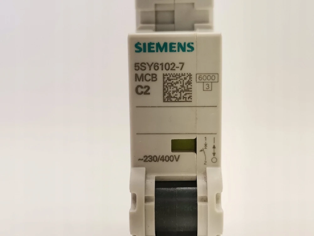 Siemens 5SY6102-7 automatinis jungiklis 1P C 2A 230V 6kA SENTRON 5SY6102-7