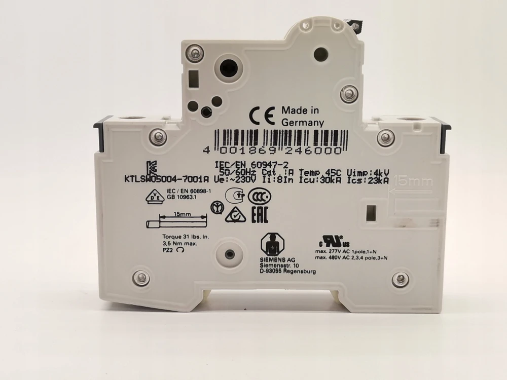 Siemens 5SY6102-7 automatinis jungiklis 1P C 2A 230V 6kA SENTRON 5SY6102-7