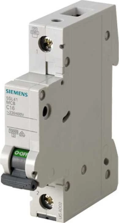 Siemens 5SL4106-7 grandinės pertraukiklis 1P C 6A 10kA AC 5SL4106-7