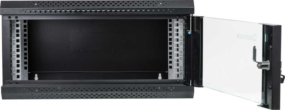 „NetRack“ spintelė, prie sienos montuojama serverio spintelė, RACK 19 4U, 400 mm, ECO-Line*, juoda
