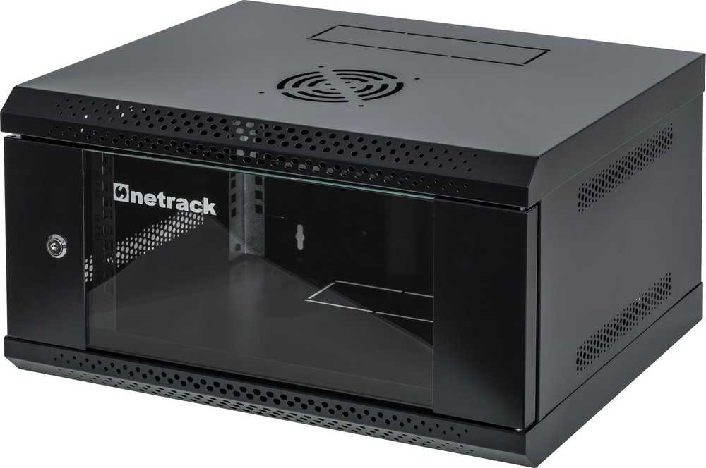 „NetRack“ spintelė, prie sienos montuojama serverio spintelė, RACK 19 4U, 400 mm, ECO-Line*, juoda