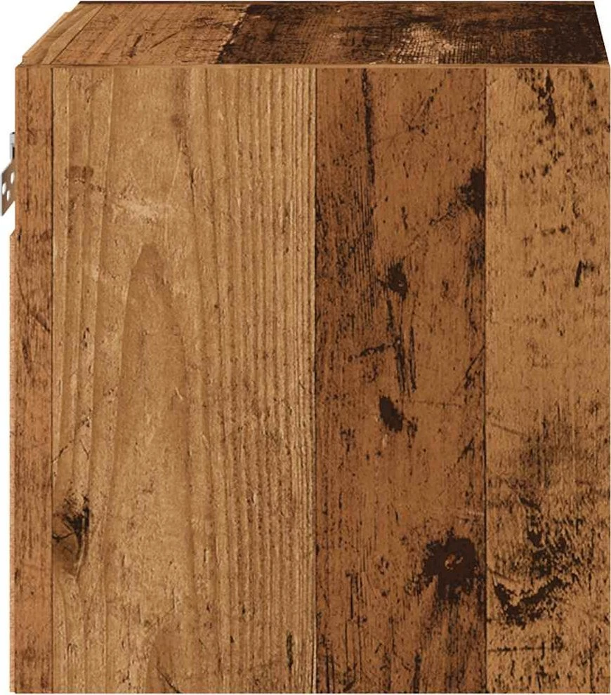 TV staliukas televizoriaus sieninė spintelė su LED lemputėmis Old Wood