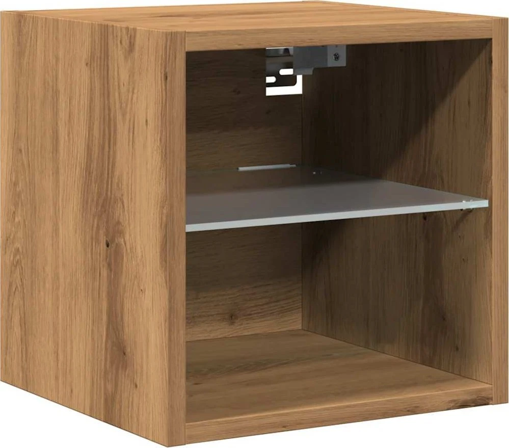 TV staliukas Sieninė TV spintelė su LED lemputėmis, artisano, 30x28,5x30cm