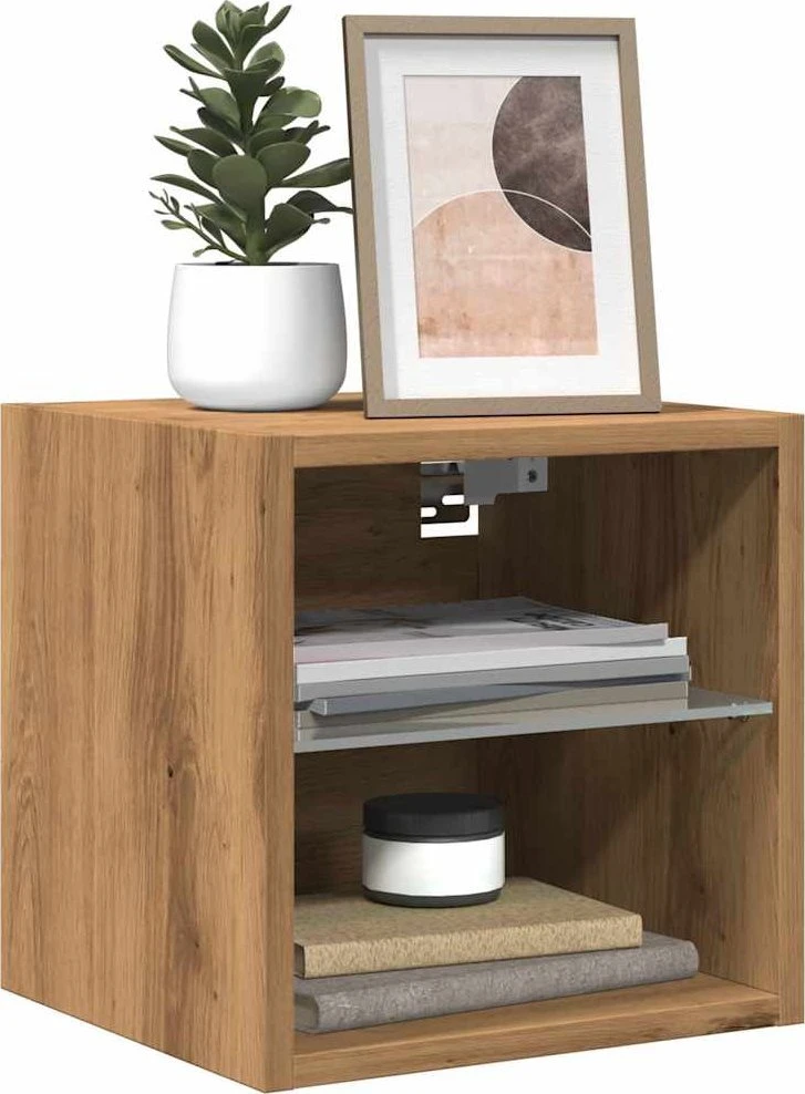 TV staliukas Sieninė TV spintelė su LED lemputėmis, artisano, 30x28,5x30cm